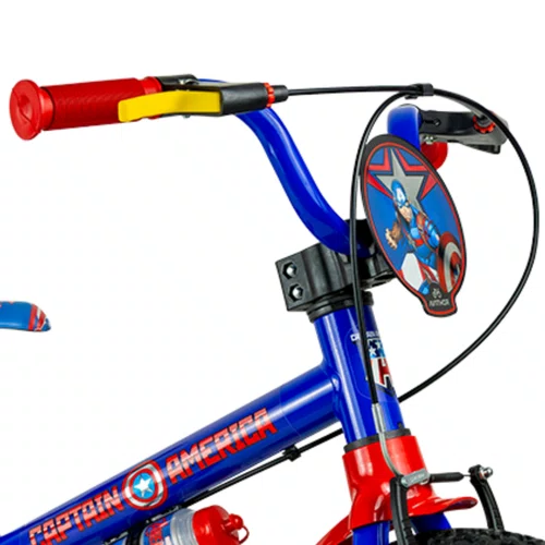 Bicicleta Aro 16 Capitao América com Rodinhas