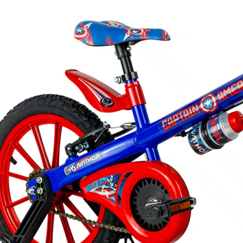 Bicicleta Aro 16 Capitao América com Rodinhas