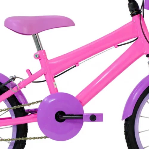 Bicicleta 16 Feminina Rosa Infantil Aro Aluminio Lilás
