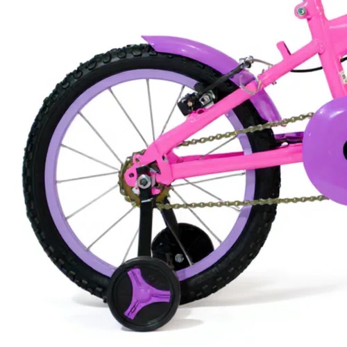 Bicicleta 16 Feminina Rosa Infantil Aro Aluminio Lilás