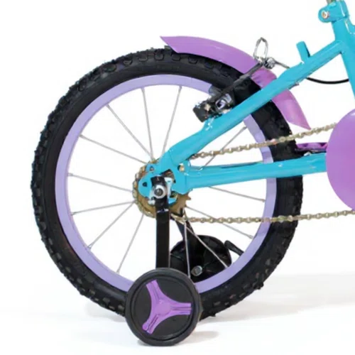 Bicicleta 16 Feminina Azul Claro Infantil Aro Aluminio Lilás
