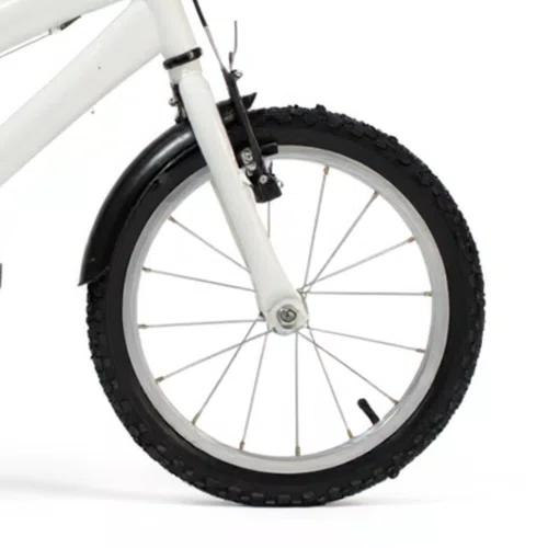 Bicicleta 16 Masculina Branca Infantil Aro Alumínio Preto