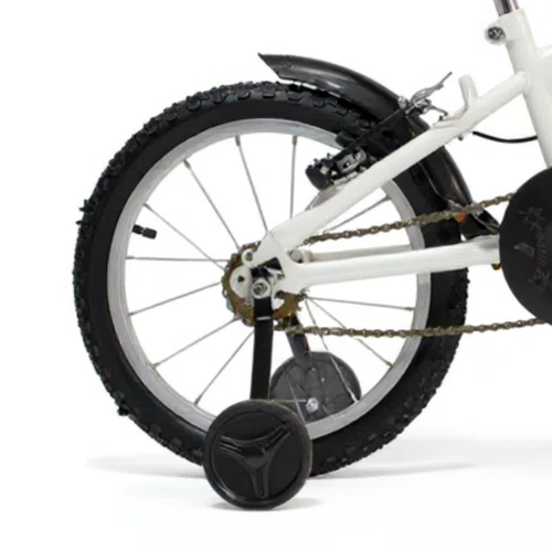 Bicicleta 16 Masculina Branca Infantil Aro Alumínio Preto