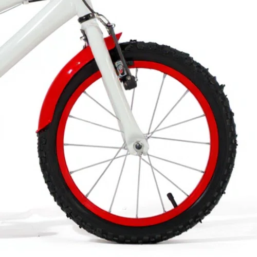 Bicicleta 16 Masculina Branca Infantil Aro Alumínio Vermelho