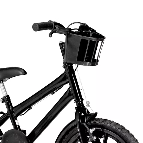Bicicleta 16 Masculina Preta Infantil Rodas Nylon Preta