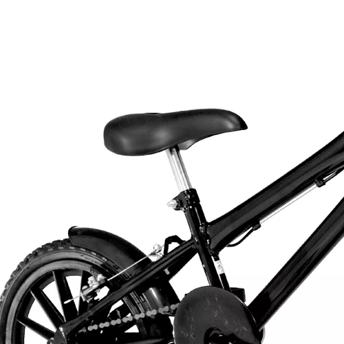 Bicicleta 16 Masculina Preta Infantil Rodas Nylon Preta