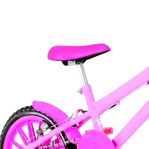 Bicicleta 16 Feminina Rosa Infantil  Rodas Nylon Pink