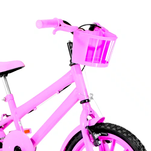 Bicicleta 16 Feminina Rosa Infantil Rodas Nylon Rosa