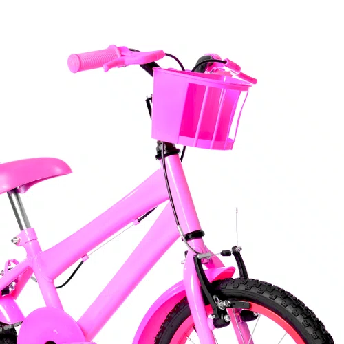 Bicicleta 16 Feminina Rosa Infantil Aro Alumínio Pink