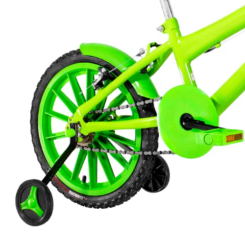 Bicicleta 16 Masculina Verde Claro Infantil Rodas Nylon Verde