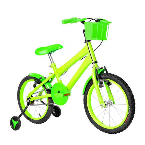 Bicicleta 16 Masculina Verde Claro Infantil Aro Alumínio Verde