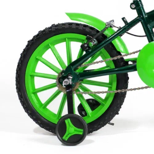 Bicicleta 16 Masculina Verde Escuro Infantil Rodas Nylon Verde