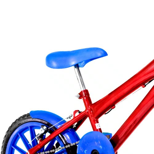 Bicicleta 16 Masculina Vermelha Infantil Rodas Nylon Azul