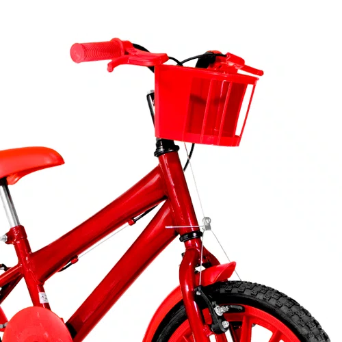Bicicleta 16 Masculina Vermelha Infantil Rodas Nylon Vermelha