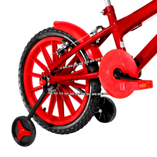 Bicicleta 16 Masculina Vermelha Infantil Rodas Nylon Vermelha