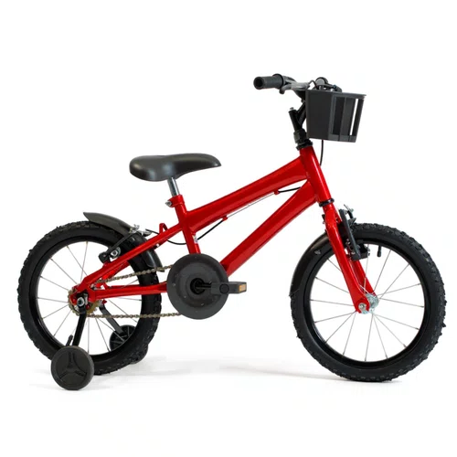 Bicicleta 16 Masculina Vermelha Infantil Aro Alumínio Preto