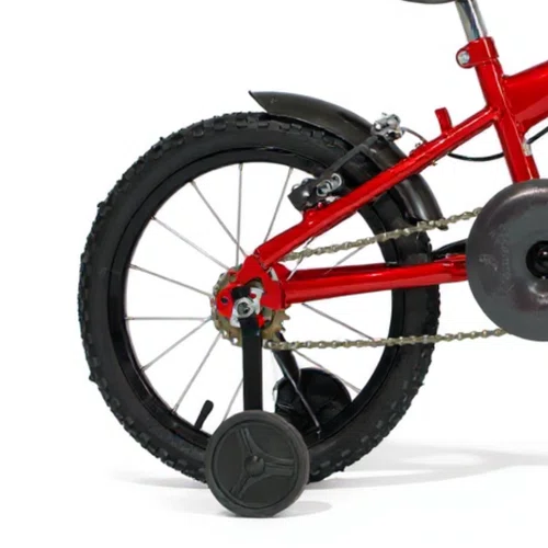 Bicicleta 16 Masculina Vermelha Infantil Aro Alumínio Preto