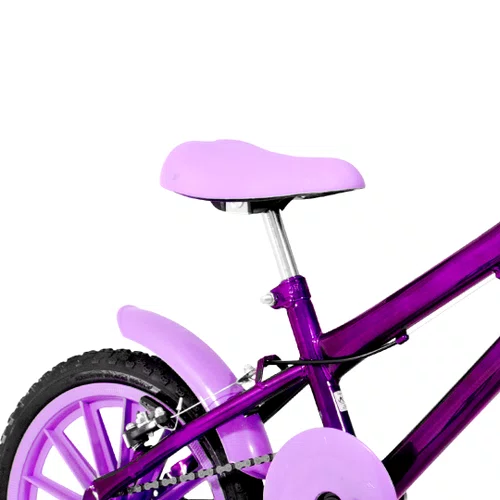 Bicicleta 16 Feminina Violeta Infantil Rodas Nylon Lílas