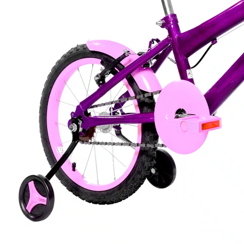 Bicicleta 16 Feminina Violeta Infantil Aro Alumínio Rosa