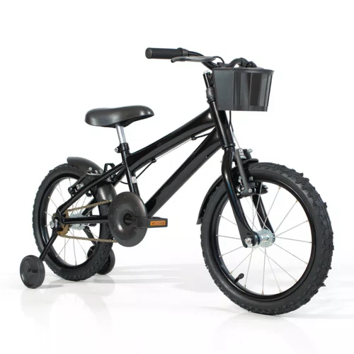 Bicicleta 16 Masculina Preto Infantil Aro Alumínio Preto