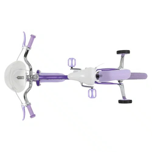 Bicicleta Infantil Aro 16 Lilás com Glitter e Cestinha Unitoys
