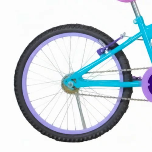 Bicicleta 20 Feminina Azul Claro Infantil Aro Alumínio Lilás