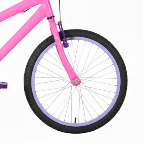 Bicicleta 20 Feminina Rosa Infantil Aro Alumínio Lilás