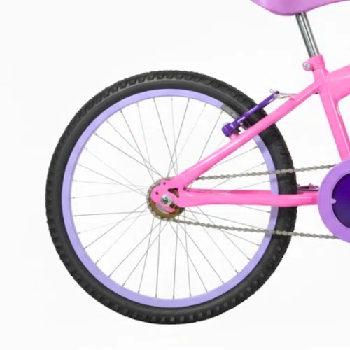 Bicicleta 20 Feminina Rosa Infantil Aro Alumínio Lilás