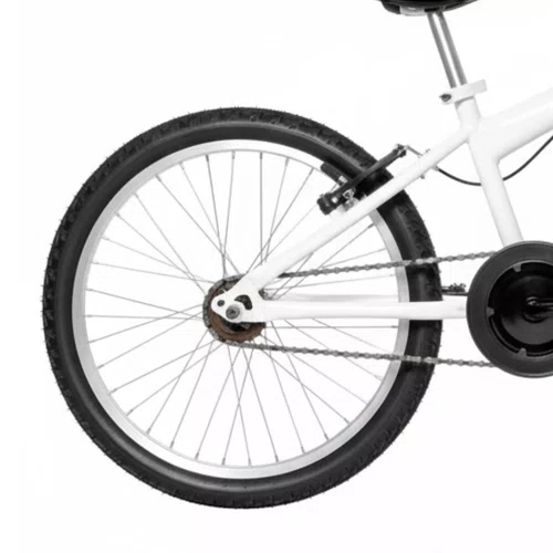 Bicicleta 20 Masculina Branca Infantil Aro Alumínio