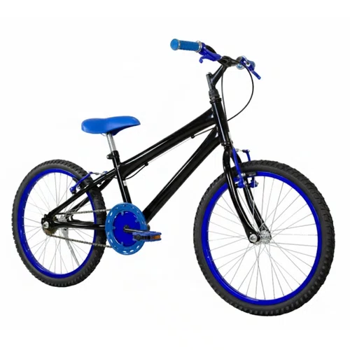 Bicicleta 20 Masculina Preta Infantil Aro Alumínio Azul
