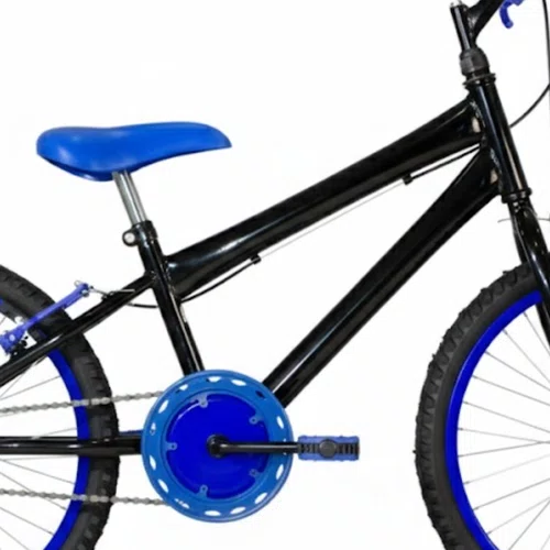Bicicleta 20 Masculina Preta Infantil Aro Alumínio Azul