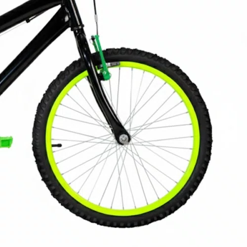Bicicleta 20 Masculina Preta Infantil Aro Alumínio Verde Neon