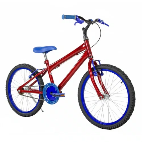 Bicicleta 20 Masculina Vermelha Infantil Aro Alumínio Azul