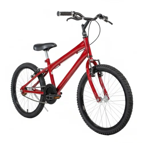Bicicleta 20 Masculina Vermelha Infantil Aro Alumínio Preto