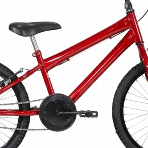 Bicicleta 20 Masculina Vermelha Infantil Aro Alumínio Preto