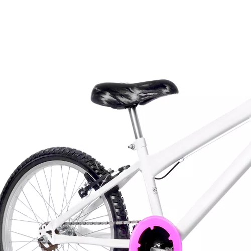 Bicicleta 20 Feminina Branca Infantil Aro Alumínio