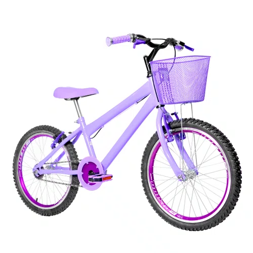 Bicicleta 20 Feminina Lilas Infantil Aro Aero Violeta