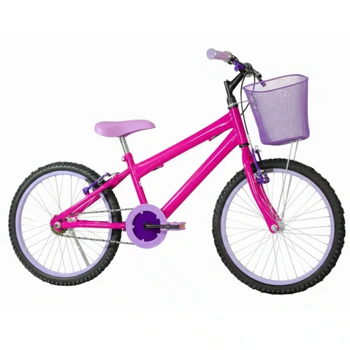 Bicicleta 20 Feminina Pink Infantil Aro Alumínio Lilás