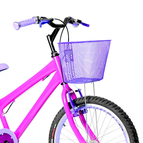 Bicicleta 20 Feminina Pink Infantil Aro Aero Lilás