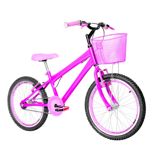 Bicicleta 20 Feminina Pink Infantil Aro Aero Rosa
