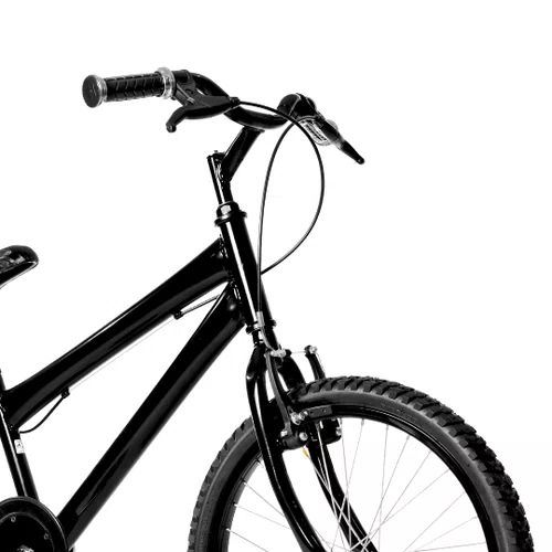 Bicicleta 20 Masculina Preta Infantil Aro Alumínio Preto