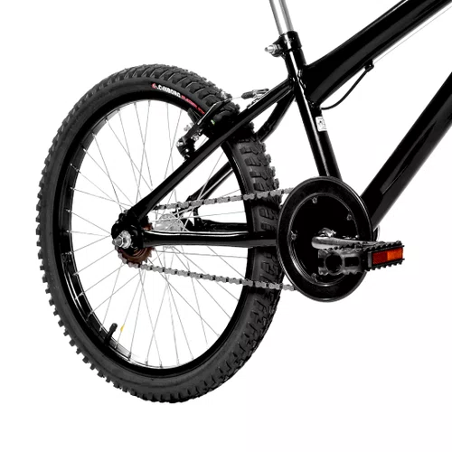 Bicicleta 20 Masculina Preta Infantil Aro Alumínio Preto