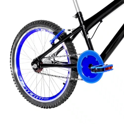 Bicicleta 20 Masculina Preta Infantil Aro Aero Azul