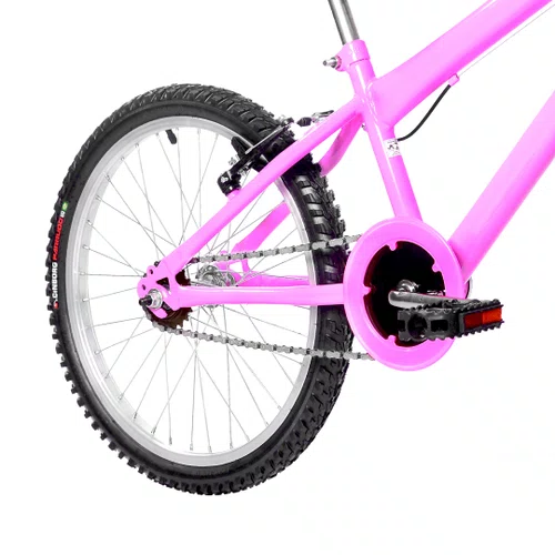 Bicicleta 20 Feminina Rosa Infantil Aro Alumínio