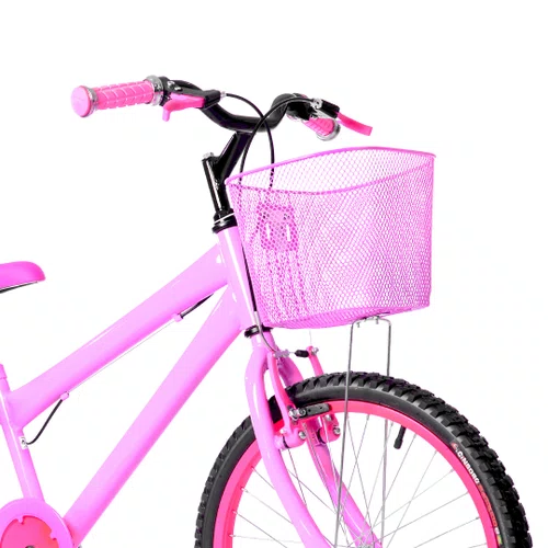 Bicicleta 20 Feminina Rosa Infantil  Aro Alumínio Pink