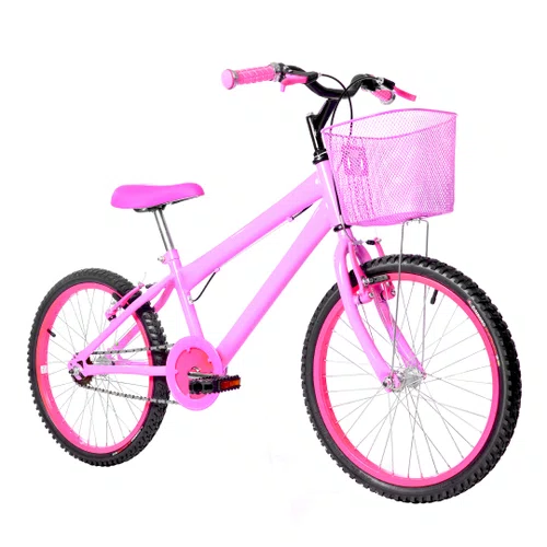 Bicicleta 20 Feminina Rosa Infantil  Aro Alumínio Pink