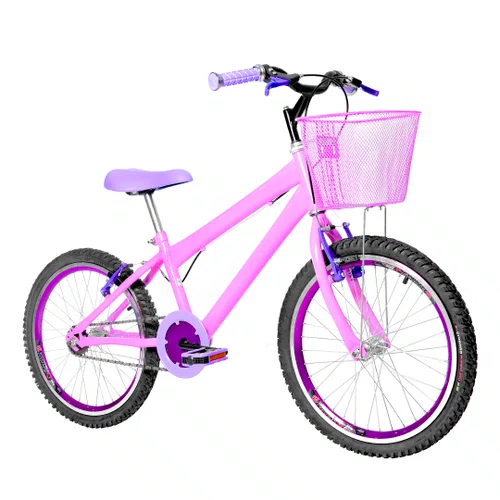 Bicicleta 20 Feminina Rosa Infantil Aro Aero Violeta