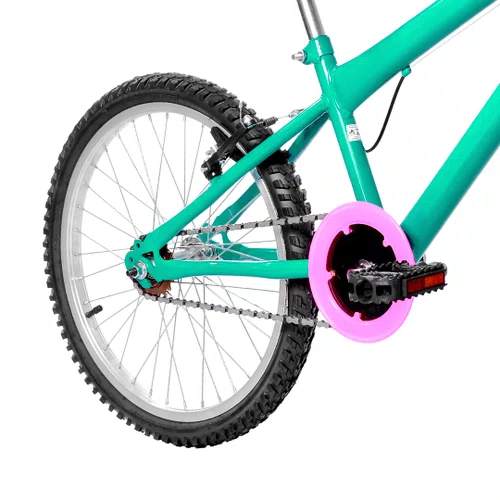 Bicicleta 20 Feminina Verde Agua Infantil Aro Alumínio