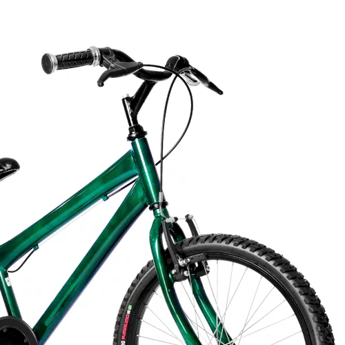 Bicicleta 20 Masculina Verde Escuro Infantil Aro Alumínio Preto