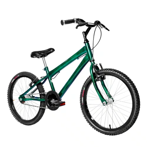 Bicicleta 20 Masculina Verde Escuro Infantil Aro Alumínio Preto